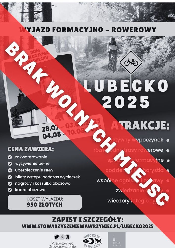 Plakat: Obóz formacyjno-rowerowy Lubecko 2025
